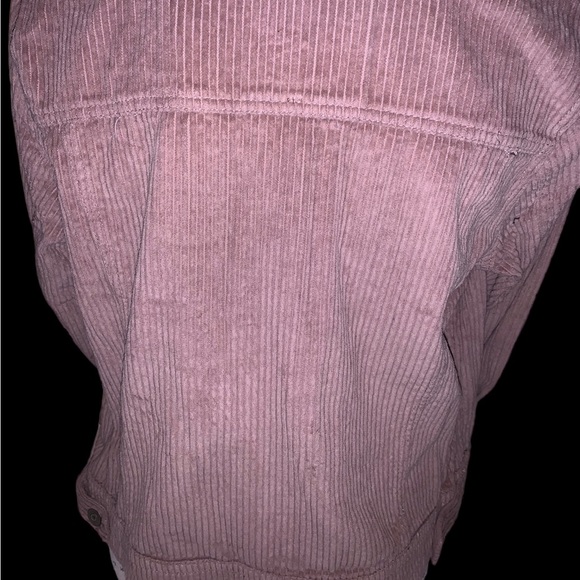 Fashion Nova Dusty Rose Mauve Pink Corduroy Button Up Jacket - Picture 8 of 10
